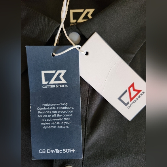 Cutter & Buck Black Performance DryTec 50+UPF Polo Shirt - Picture 6 of 6